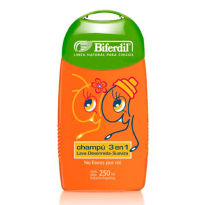 Biferdil Shampoo para Niños 3 en 1 Lava, Desenreda y Suaviza x 250ml